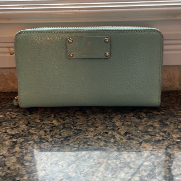 Kate Spade baby blue wallet. - Picture 2 of 4